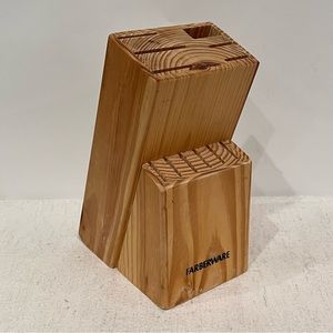 FarberWare  Wood Knife/Scissors Block Holder for 12 (No knives or scissors inc)